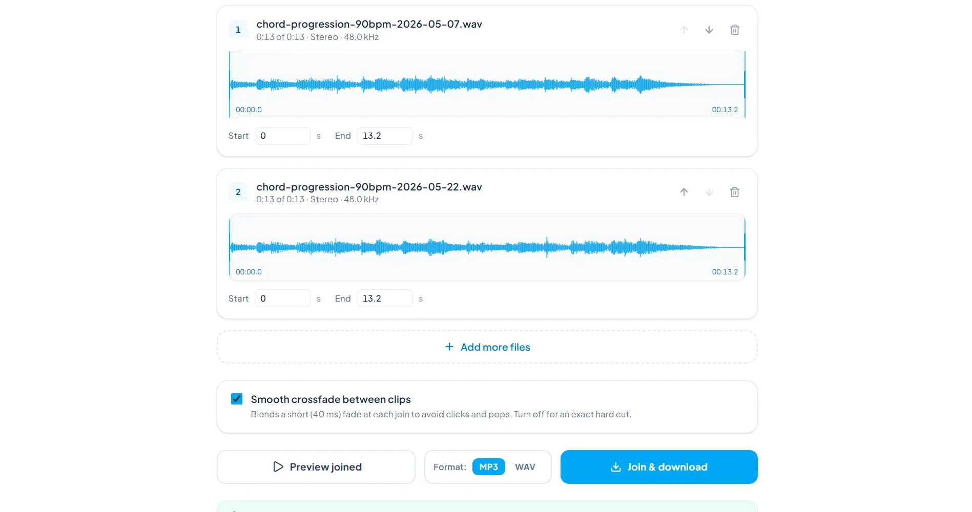 Audio Joiner preview