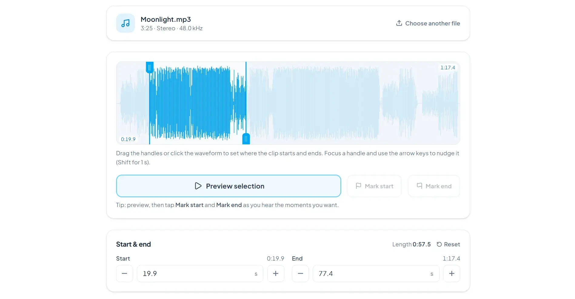 Audio Trimmer preview