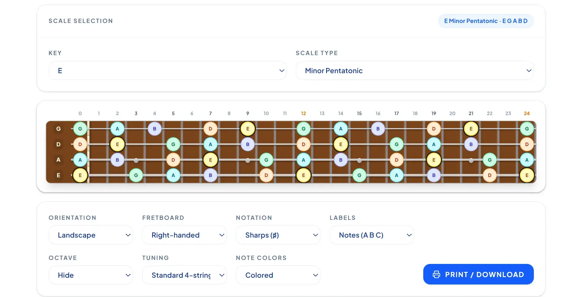 Bass Scales preview
