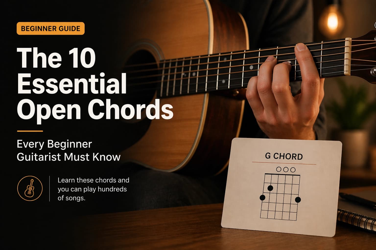 Essential open guitar chords for beginners