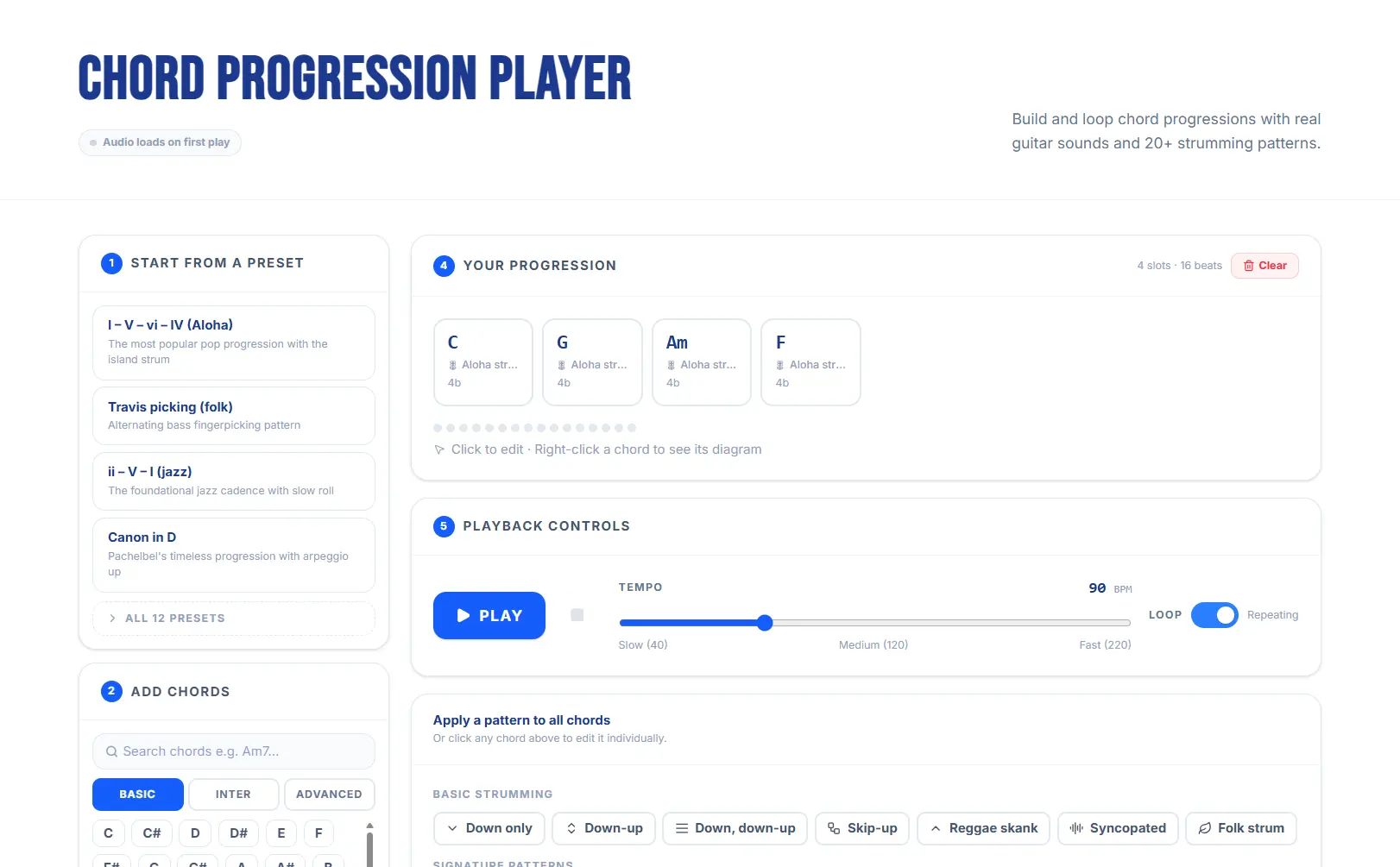 Chord Progression Player preview
