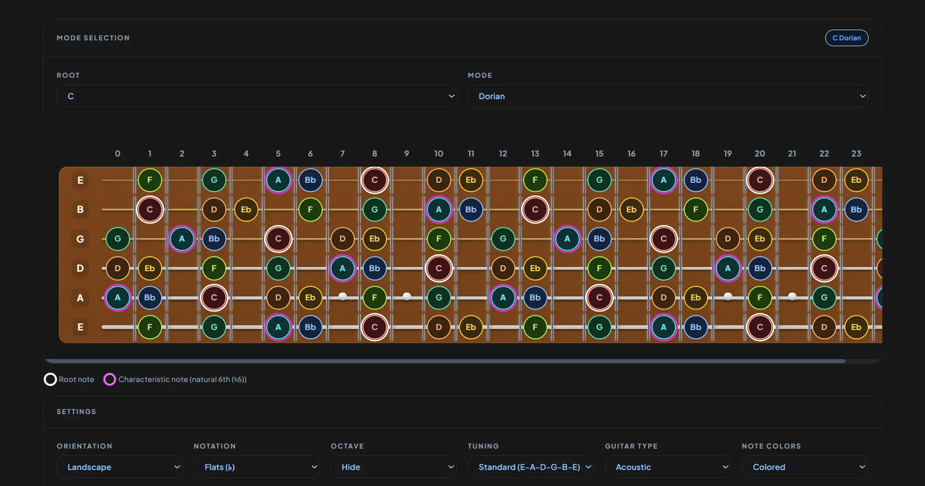 Guitar Modes Visualizer preview