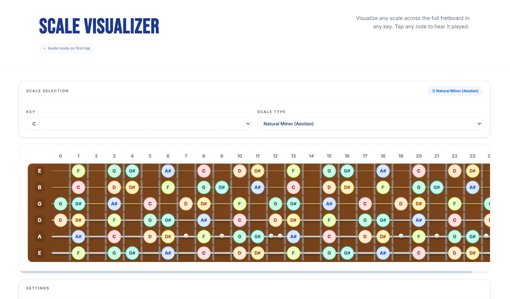 Guitar Scales Visualizer preview