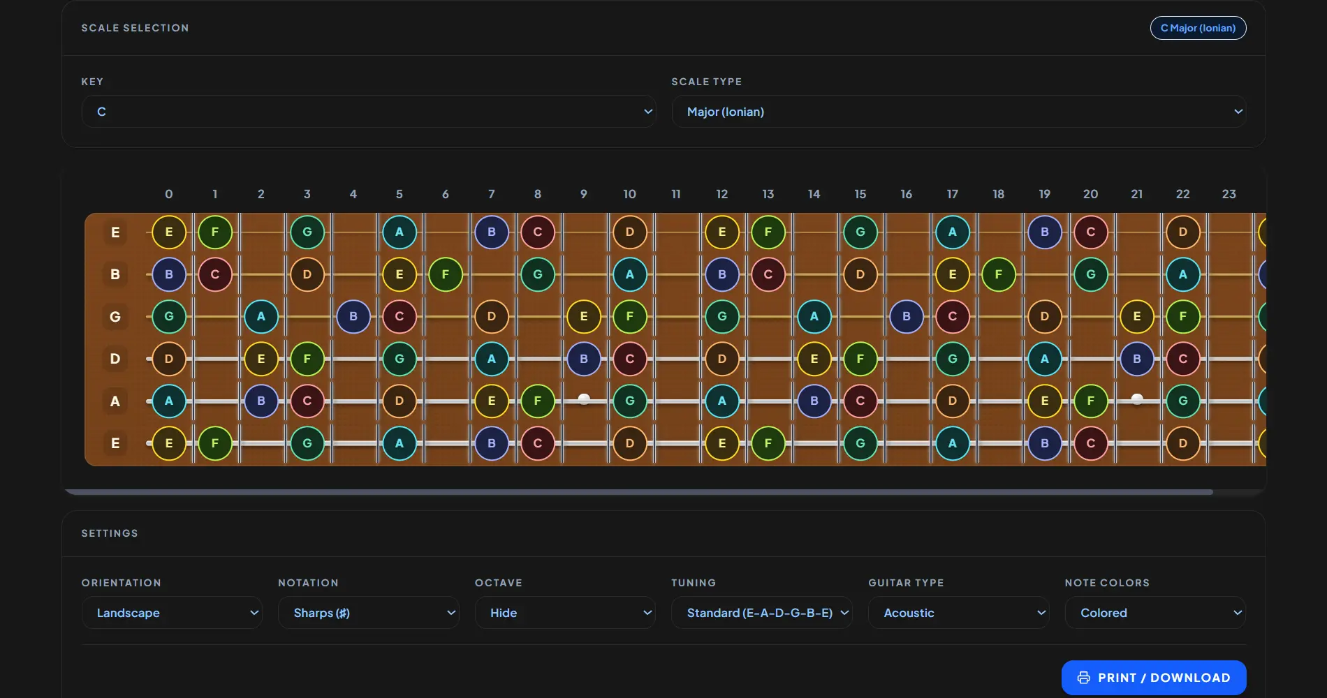 Guitar Triads Visualizer preview