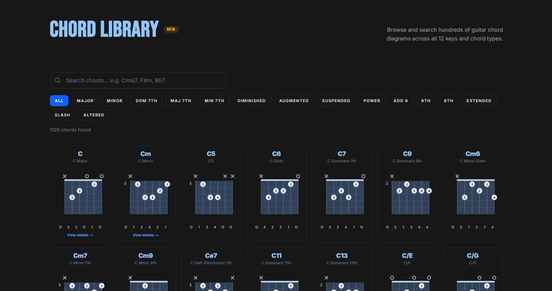Chord Library preview