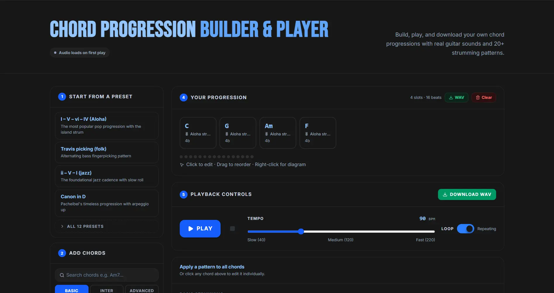 Chord Progression Player preview