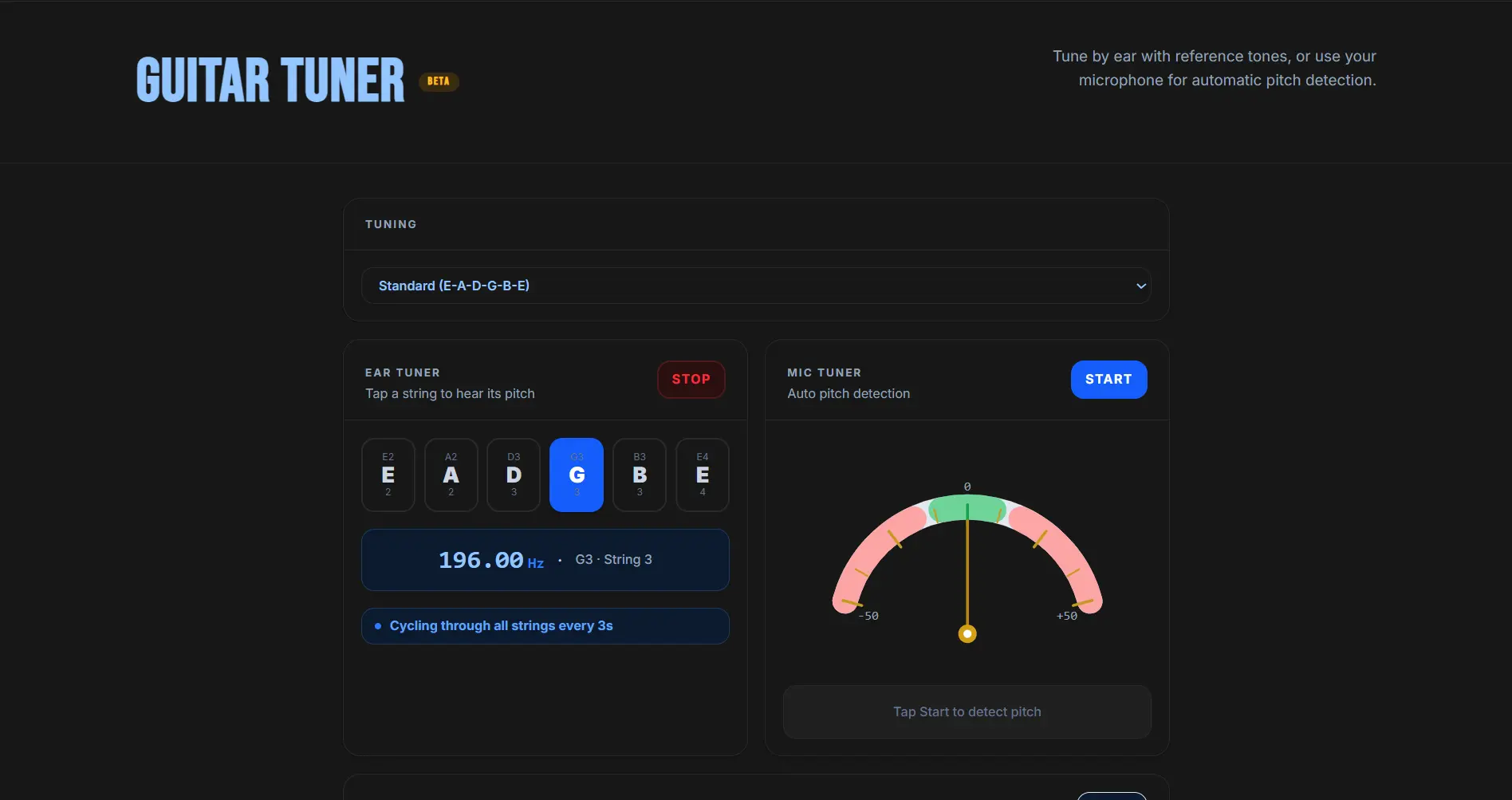 Guitar Tuner preview