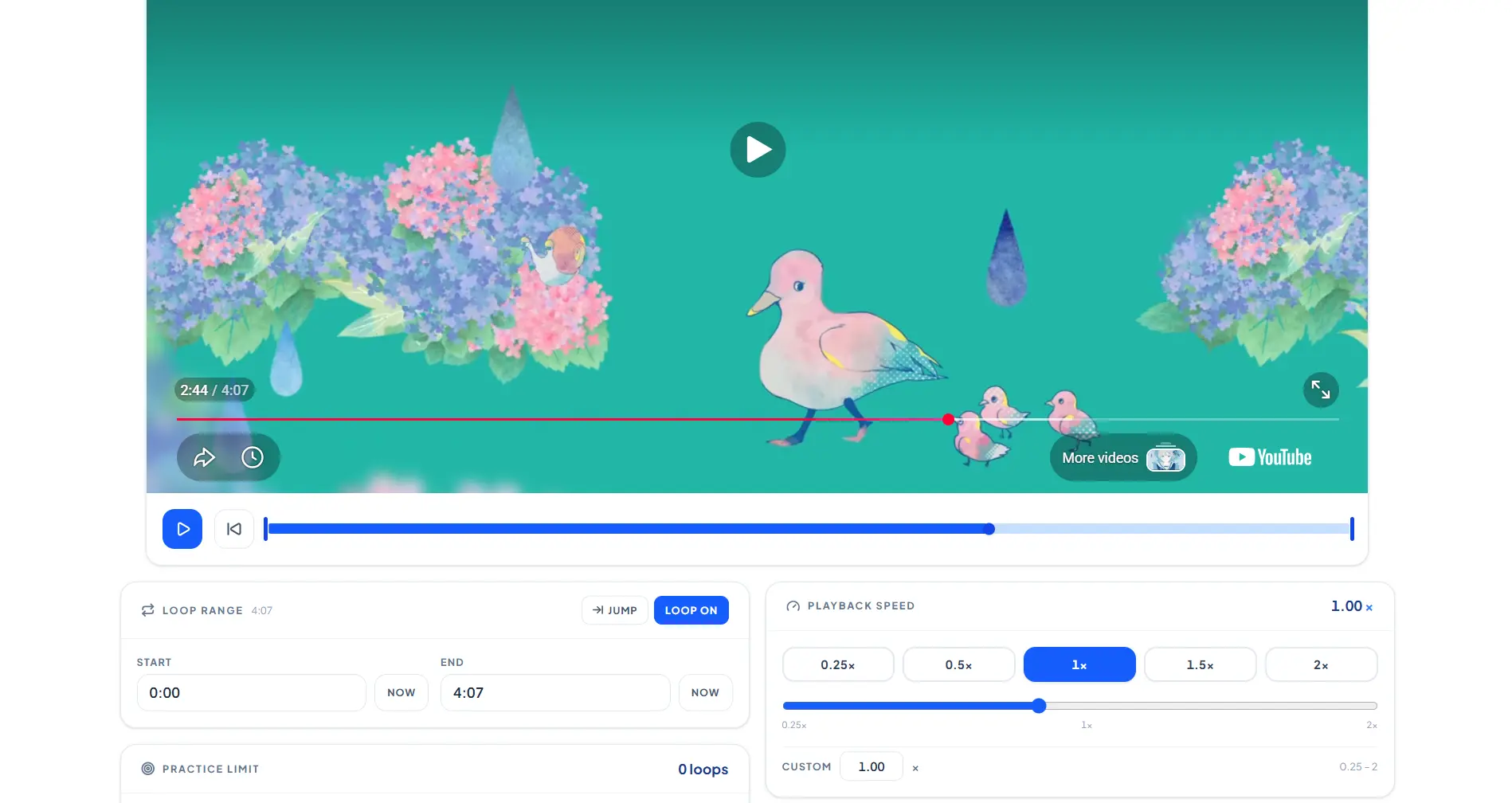 YouTube Looper preview